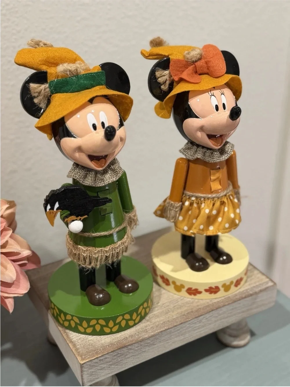 Disney Thanksgiving Fall Mickey and Minnie Scarecrow Nutcracker Bundle (2)